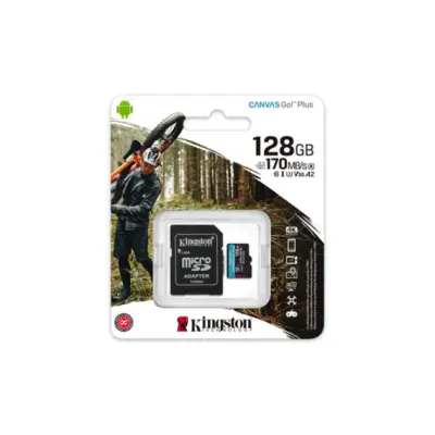 Kingston Canvas Go Plus MicroSDXC 128GB UHS-I U3 V30 Clase 10 +