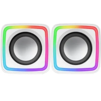 Mars Gaming MSCUBEW Altavoces Gaming RGB DSP 8W Blancos