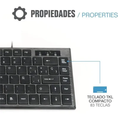 Iggual TKL Slim TKL-USB Teclado Mini compacto Slim Iggual TKL Slim TKL-USB Teclado Mini compacto Slim