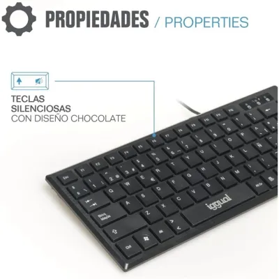 Iggual TKL Slim TKL-USB Teclado Mini compacto Slim Iggual TKL Slim TKL-USB Teclado Mini compacto Slim