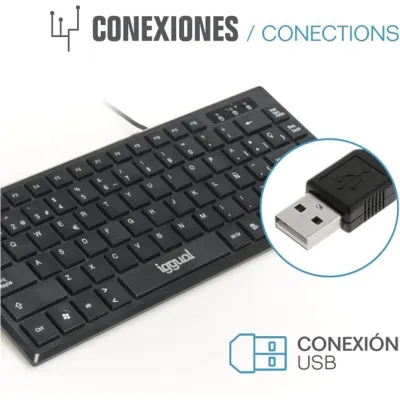Iggual TKL Slim TKL-USB Teclado Mini compacto Slim Iggual TKL Slim TKL-USB Teclado Mini compacto Slim