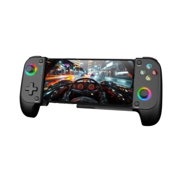 Mars Gaming MGPX Gamepad Bluetooth 5.0 para Android e IOS RGB Neon Vibración Dual Turbo Negro 