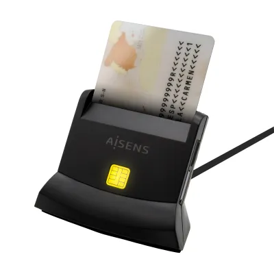 Aisens ASCR-SN04CSD-BK Lector de DNI y Tarjetas USB-C