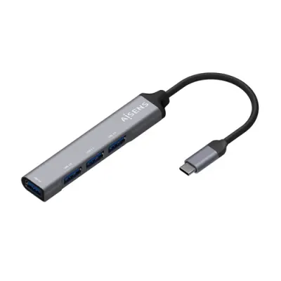 Aisens Adaptador Hub USB 3.1 Tipo C a 4x USB 3.0 Gris Aisens Adaptador Hub USB 3.1 Tipo C a 4x USB 3.0 Gris
