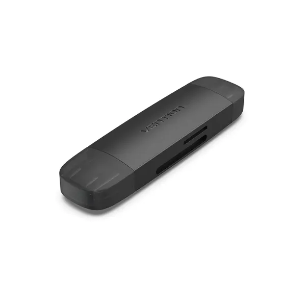 Vention CLKB0 Lector De Tarjetas Externo USB 3.0 Y USB-C Negro
