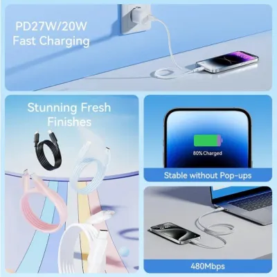 Cable USB 2.0 Tipo-C Lightning Vention LAKSH/ USB Tipo-C Macho Cable USB 2.0 Tipo-C Lightning Vention LAKSH/ USB Tipo-C Macho