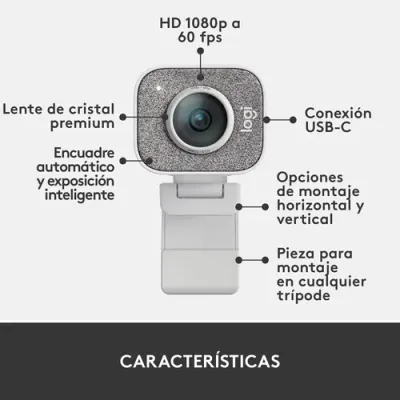 Logitech StreamCam Webcam USB-C Full HD Blanca