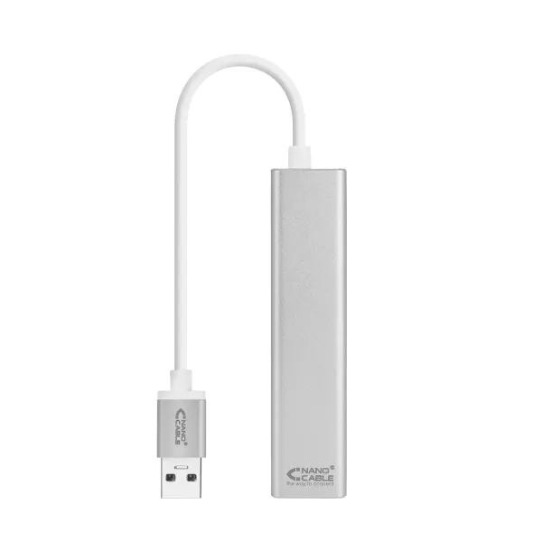 Nanocable Conversor USB 3.0 a Ethernet Gigabit + 3xUSB 3.0 15cm