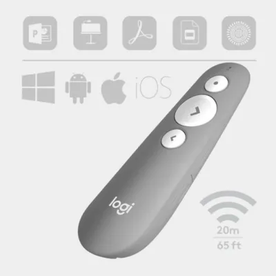 Logitech R500 Mando Inalámbrico Láser para Presentaciones Gris