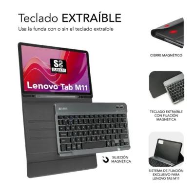 Funda con Teclado Subblim Keytab Pro Bluetooth para Lenovo Tab Funda con Teclado Subblim Keytab Pro Bluetooth para Lenovo Tab