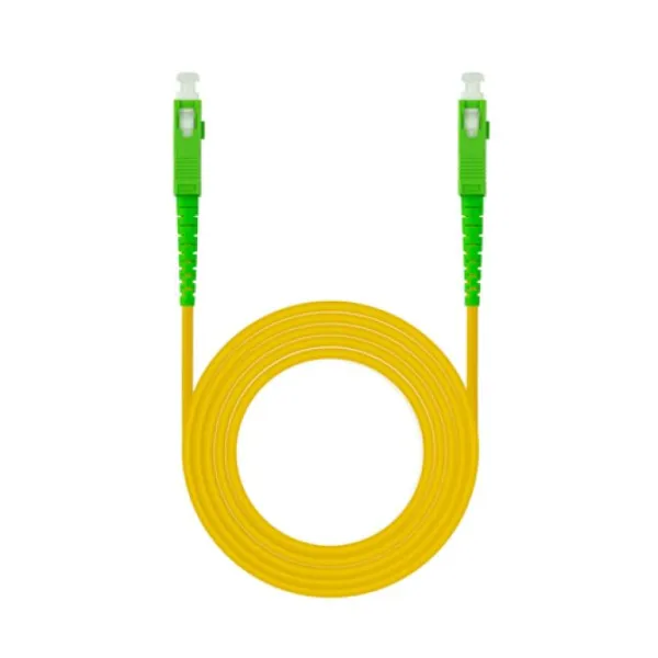 Nanocable Cable de Fibra Óptica SC/APC a SC/APC Monomodo Simplex LSZH 100m Amarillo