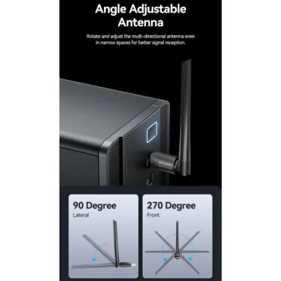 Adaptador USB - WiFi Vention KDUB0/ 650Mbps/ Incluye Drivers