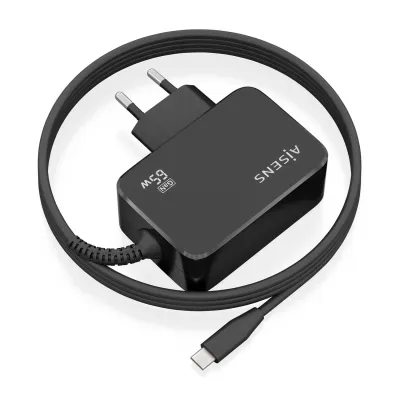 Aisens Cargador GaN PD3.0 USB-C 65W 1.8m Negro Aisens Cargador GaN PD3.0 USB-C 65W 1.8m Negro