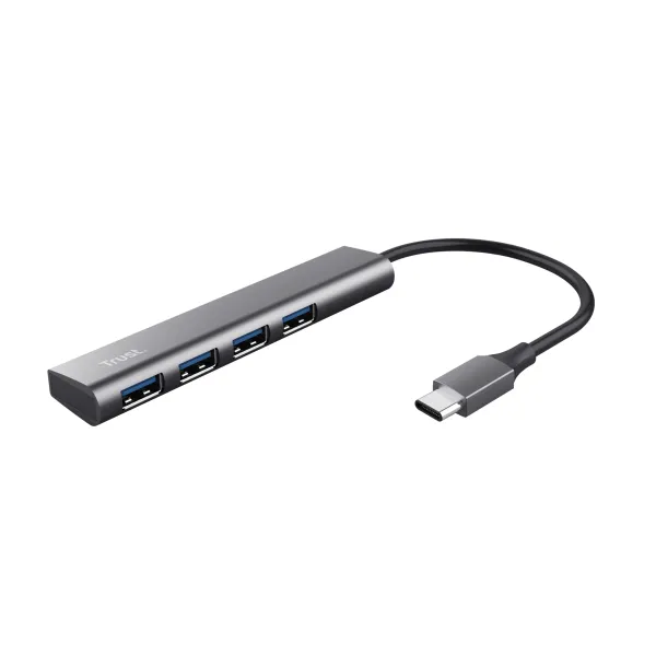 Trust Halyx HUB USB-C a 4 Puertos USB 3.2 Gris