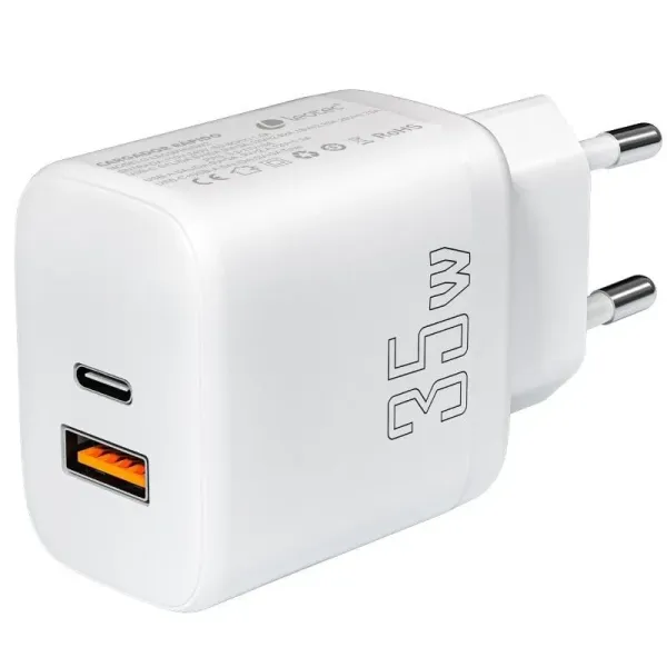 Leotec Cargador Universal de Carga Rápida USB-C y USB-A 35W Blanco 