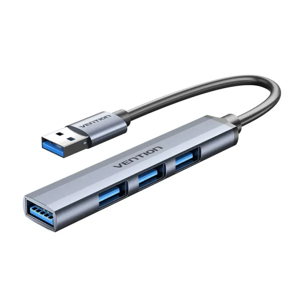 Vention CKOHB Hub 1xUSB 3.0/3xUSB 2.0 Aluminio Gris