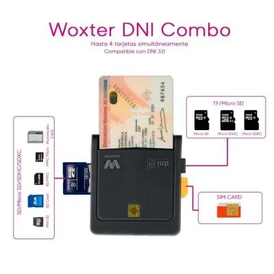 Woxter Lector de DNIe Combo Negro