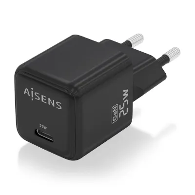 Cargador Gan de Pared Aisens ASCH-25W1P013-BK/ 1xUSB Tipo-C/ 25W Cargador Gan de Pared Aisens ASCH-25W1P013-BK/ 1xUSB Tipo-C/ 25W