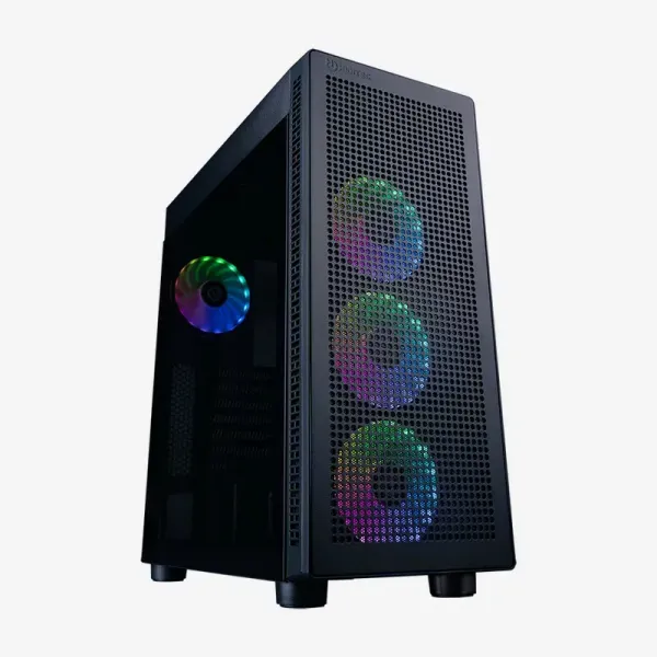 Hiditec H1 Air ARGB Midi Tower Cristal Templado USB 2.0 Negra