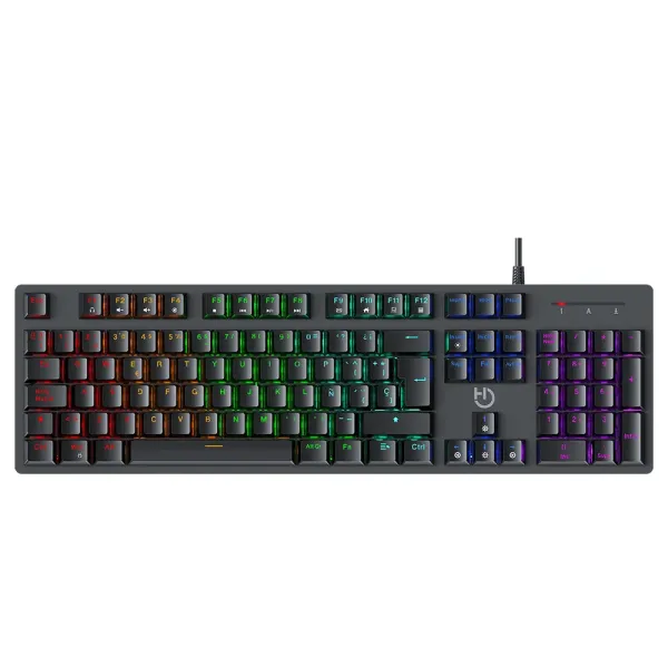 Teclado Gaming Mecánico Hiditec GK400 ARGB/ Switch Rojo
