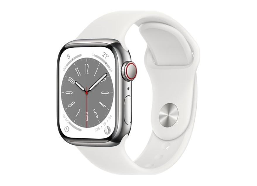 Apple Watch Series 8 (GPS + Cellular) 45mm acero inoxidable platead...