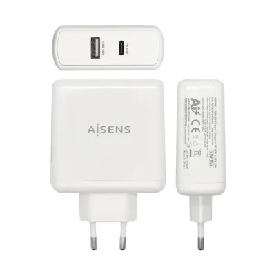 Aisens ASCH-2PD45A-W Cargador de Pared USB 2.0/USB-C 57W Blanco Aisens ASCH-2PD45A-W Cargador de Pared USB 2.0/USB-C 57W Blanco