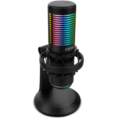 Krom Kaze Micrófono Condensador para Streaming RGB Negro Krom Kaze Micrófono Condensador para Streaming RGB Negro
