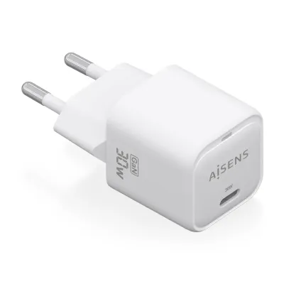 Aisens Cargador GaN 30W 1x USB-C PD3.0 QC4.0 Blanco Aisens Cargador GaN 30W 1x USB-C PD3.0 QC4.0 Blanco