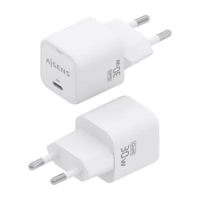 Aisens Cargador GaN 30W 1x USB-C PD3.0 QC4.0 Blanco Aisens Cargador GaN 30W 1x USB-C PD3.0 QC4.0 Blanco