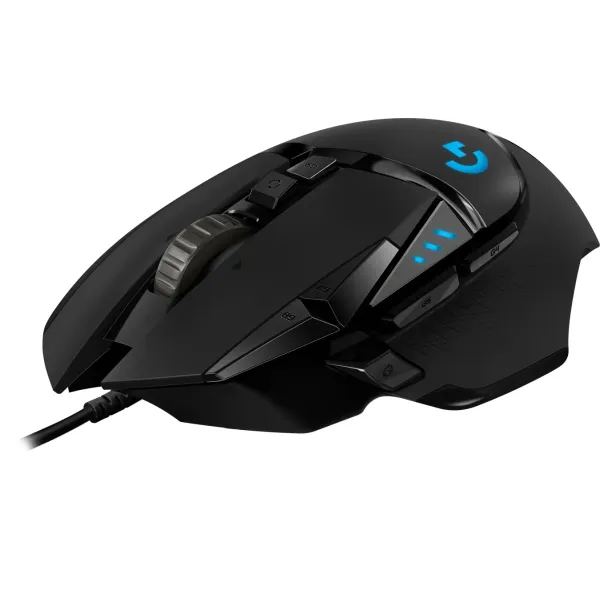 Logitech G502 Hero RGB Ratón Gaming, Cable, 11 Botones, Control de peso, USB, Hasta 25600 DPI