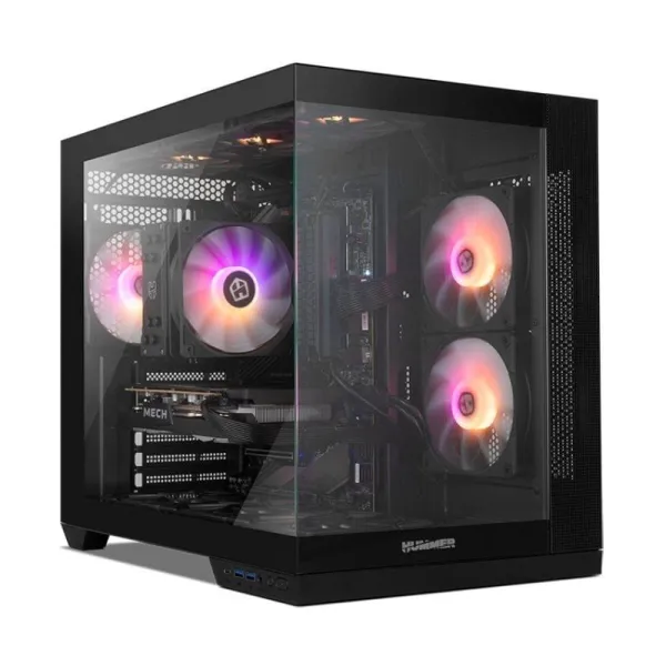 Torre PC NOX Hummer ASTRA NEO Semitorre ATX Doble Cristal Templado USB-C Negra