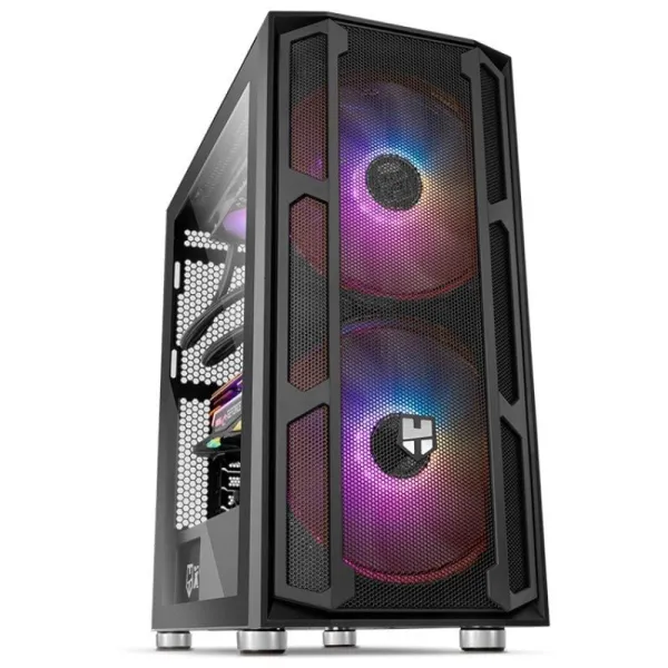 Nox Hummer Nova Cristal Templado USB 3.0 ARGB Negro