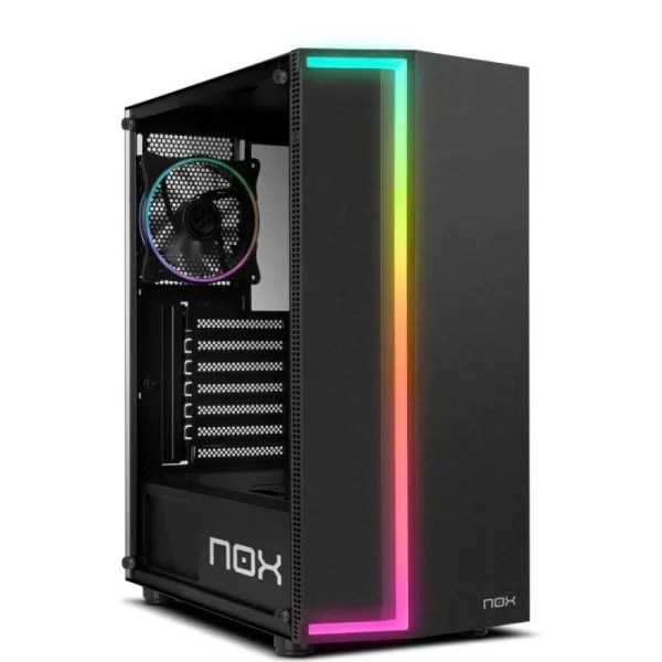 NOX Infinity Gamma Cristal Templado USB 3.0 ARGB Negra