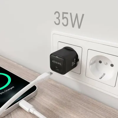 Aisens Cargador GaN 35W USB-C PD3.0 QC4.0 Negro Aisens Cargador GaN 35W USB-C PD3.0 QC4.0 Negro