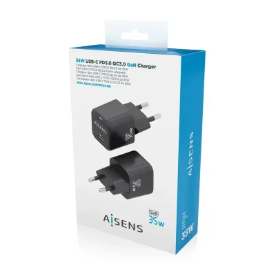 Aisens Cargador GaN 35W USB-C PD3.0 QC4.0 Negro Aisens Cargador GaN 35W USB-C PD3.0 QC4.0 Negro