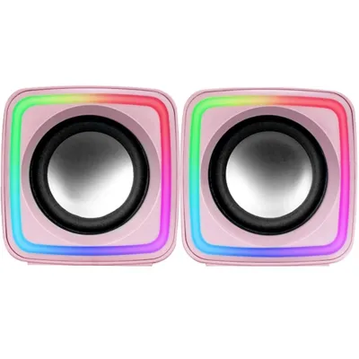Mars Gaming MSCUBEP Altavoces Gaming RGB DSP 8W Rosas