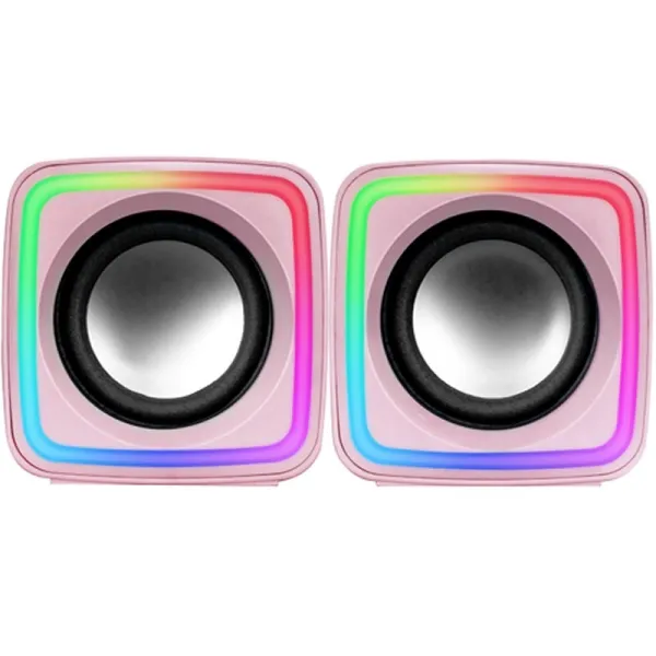 Mars Gaming MSCUBEP Altavoces Gaming RGB DSP 8W Rosas 