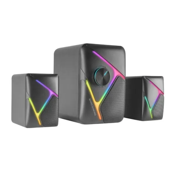 Mars Gaming MS-H21 Altavoces Gaming RGB 2.1 y Subwoofer 35W Negro 
