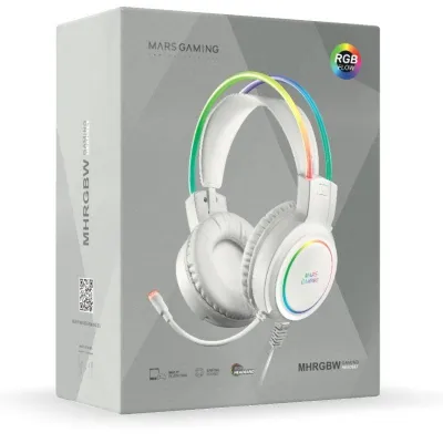 Mars Gaming MHRGBW Auriculares Gaming RGB Blancos