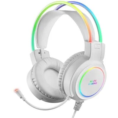 Mars Gaming MHRGBW Auriculares Gaming RGB Blancos