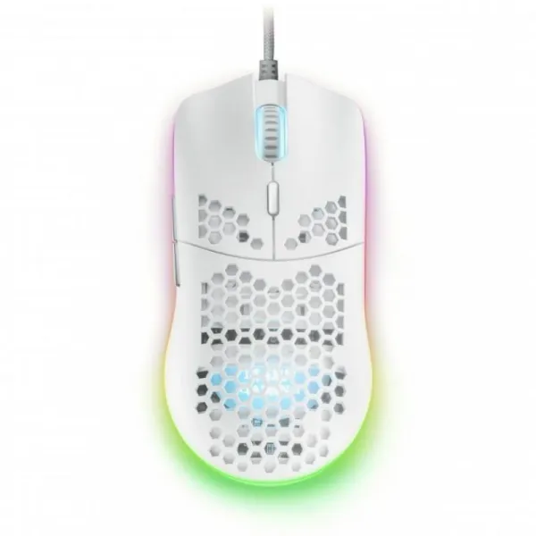 Mars Gaming MMAX Ratón Gaming RGB 12400DPI Blanco