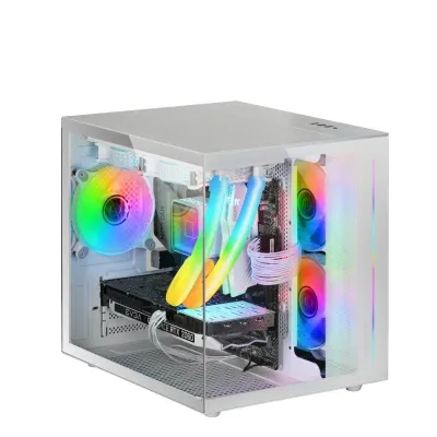 Mars Gaming MC-VIEW Minitorre Cristal Templado USB 3.0 Blanca