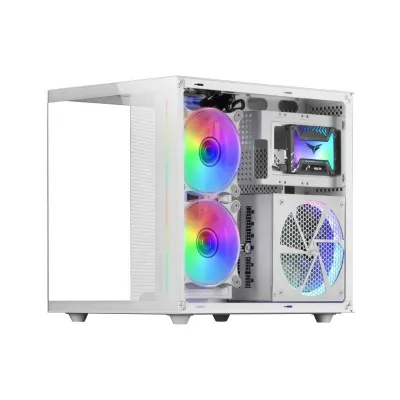 Mars Gaming MC-VIEW Minitorre Cristal Templado USB 3.0 Blanca