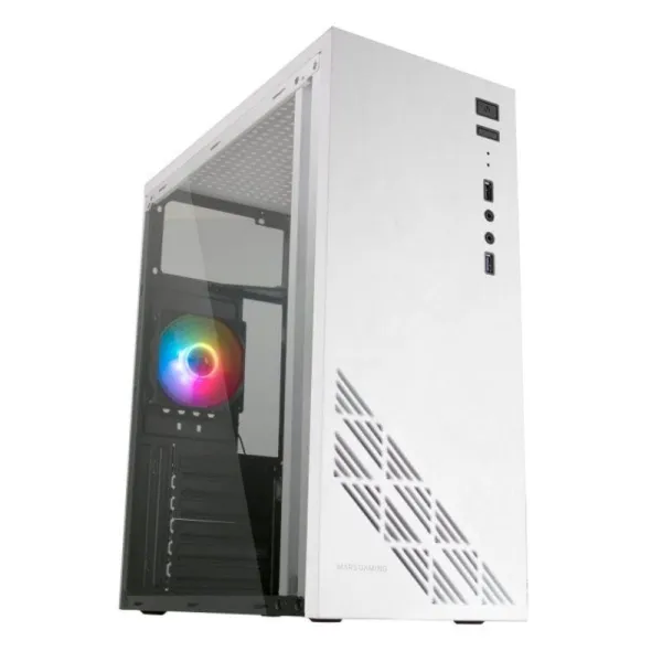 Mars Gaming MC100W FRGB Cristal Acrílico USB 3.0 Blanco