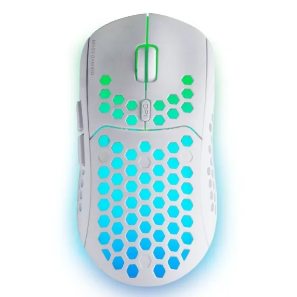 Mars Gaming MMW3 Ratón Gaming Inalámbrico RGB Flow 3200DPI Blanco