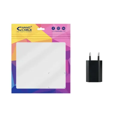 Nanocable Cargador USB 5W Negro Nanocable Cargador USB 5W Negro