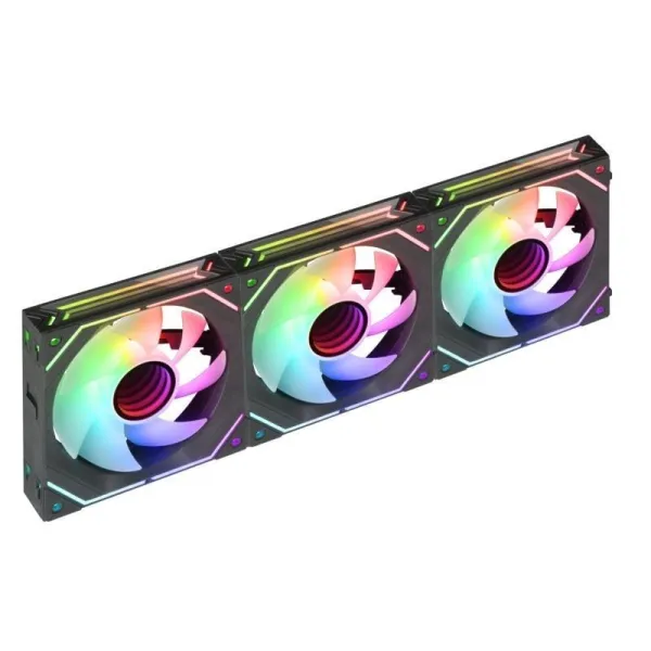 Mars Gaming MF-LINKFINITYKIT PWM ARGB 120mm Kit 3x Ventiladores Suplementarios Negros