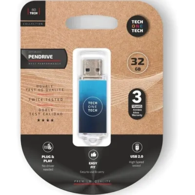 Pendrive 32GB Tech One Tech Be Deep USB 2.0/ Azul Degradado Pendrive 32GB Tech One Tech Be Deep USB 2.0/ Azul Degradado