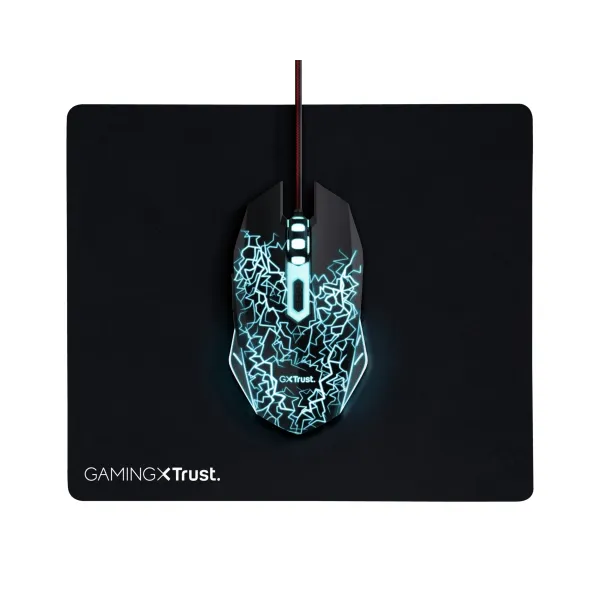 Trust Gaming 24752 Pack Ratón Óptico 4000DPI + Alfombrilla
