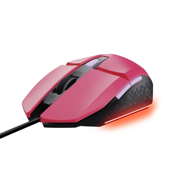 Trust GXT 109 Felox Ratón Gaming Iluminado USB 6400 DPI Rosa